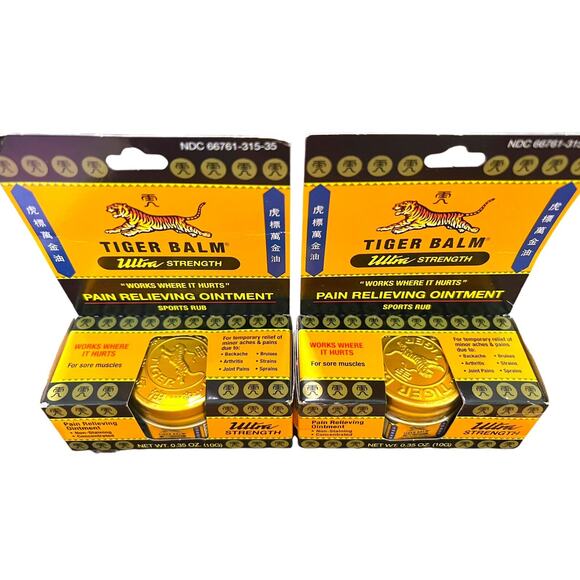 Tiger Balm ULTRA STRENGTH Sports Rub Ointment Pain Relief 0.35 oz 10g QTY 2 - Picture 2 of 6